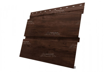 Cherry wood Металлический сайдинг Квадро брус Print Elite - Cherry wood