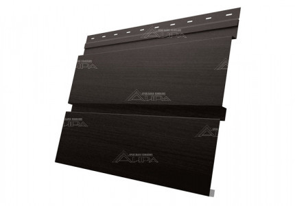 Coffee wood Металлический сайдинг Квадро брус Print Elite - Coffee wood